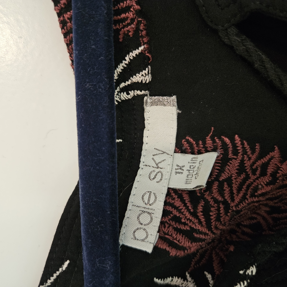 Floral Black and Red Womens Shirt - Picture 2 of 5